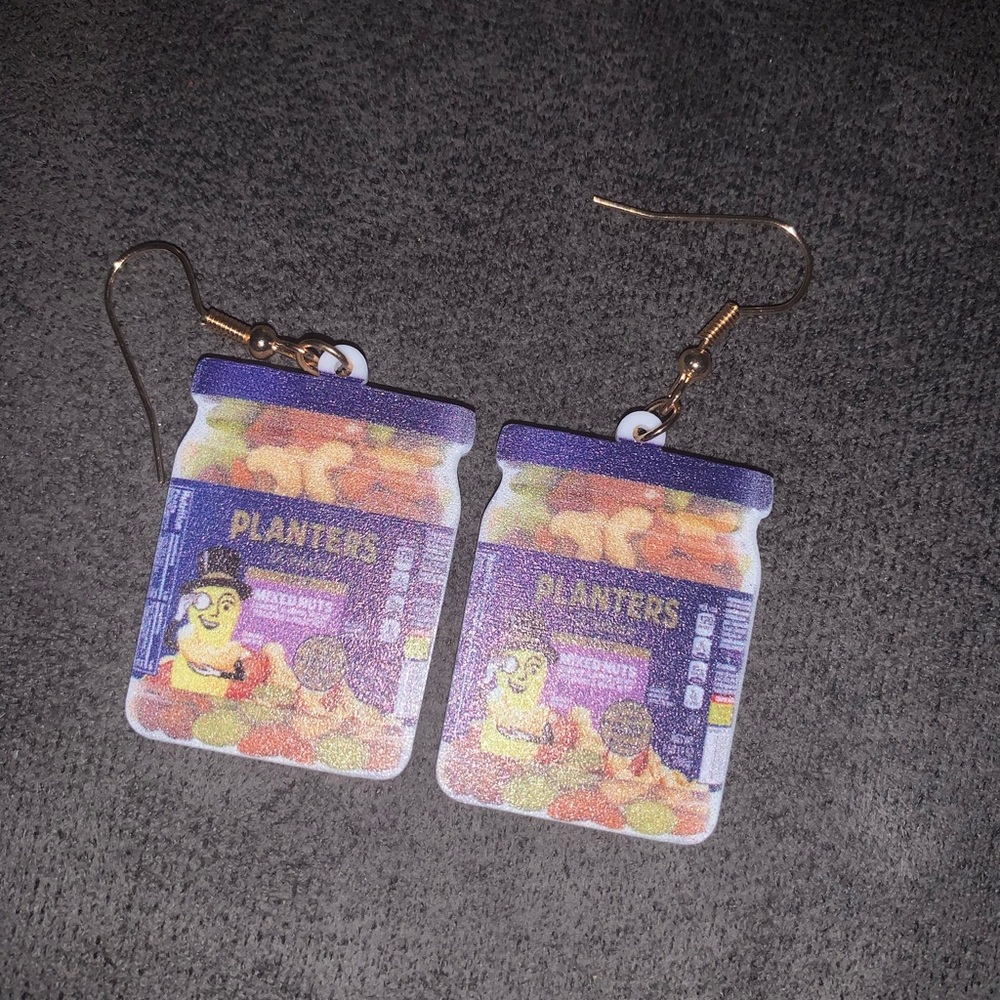 Planters Mix Nuts Snacks Products Earrings -43